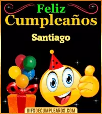 Gif de Feliz Cumpleaños Santiago